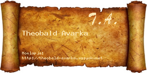 Theobald Avarka névjegykártya